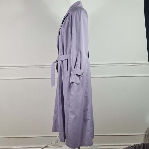 Vintage London Fog Lavender Trench Coat Size 10 - Picture 2 of 10